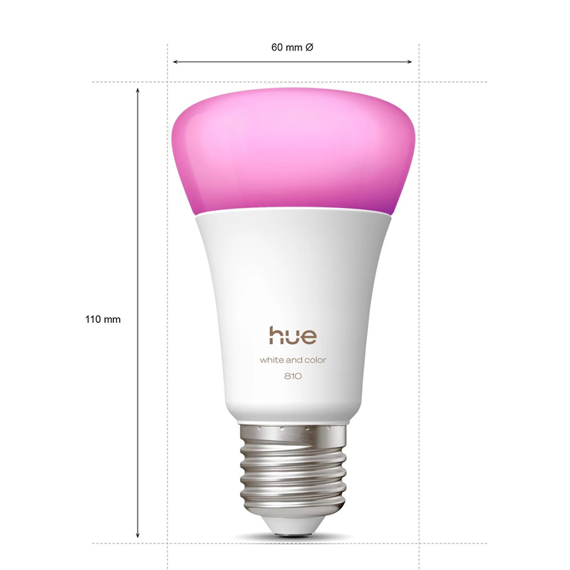 Philips Hue E27 A60 810LM Smar - Philips Light Hue White 评论和价格