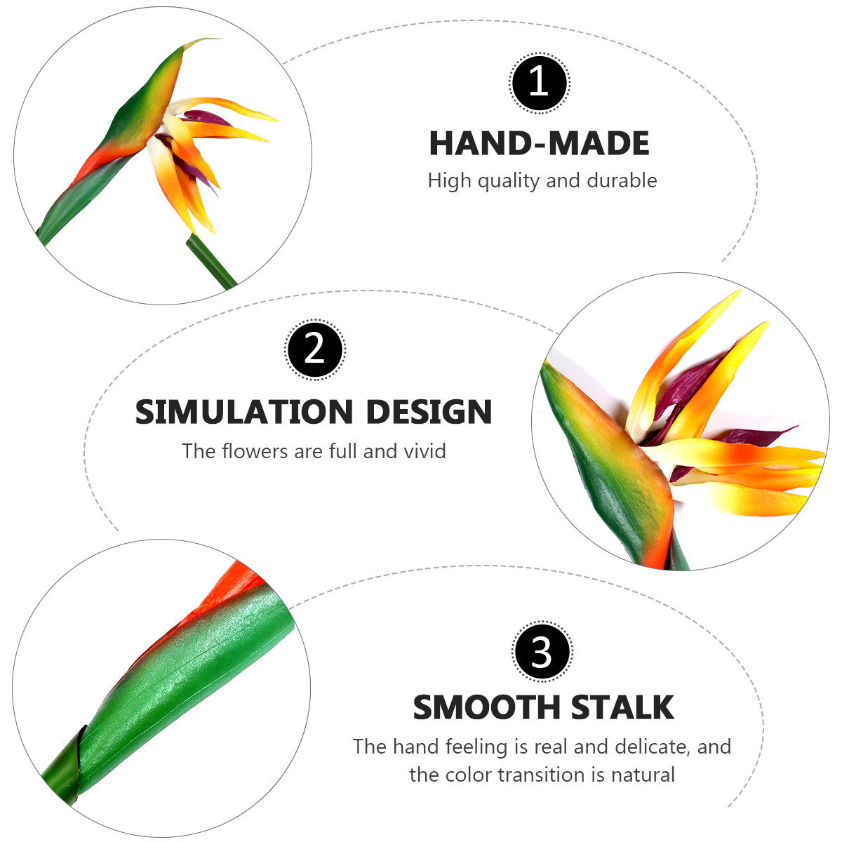 Faux Strelitzia Flower Artific - Bird Paradise Strelitzia 评论和价格