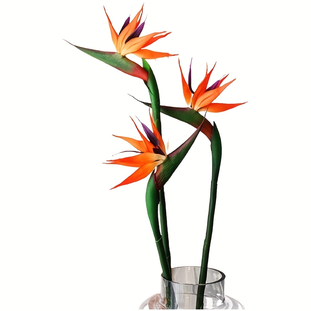 3Pcs Artificial Heaven Bird Fl - Bird Paradise Strelitzia 评论和价格