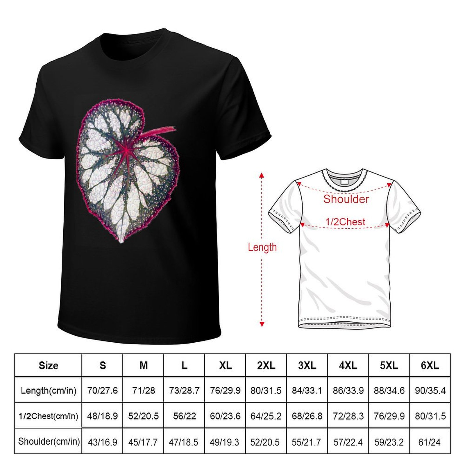 Begonia rex T-Shirt Soft Stret - Begonia Rex 评论和价格
