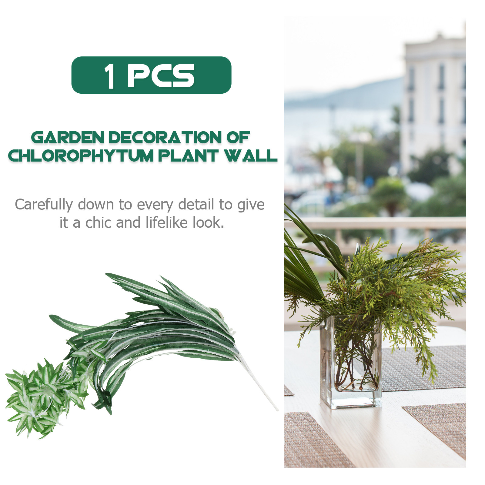 1Pcs Artificial Chlorophytum R - Spider Plant Hanging 评论和价格