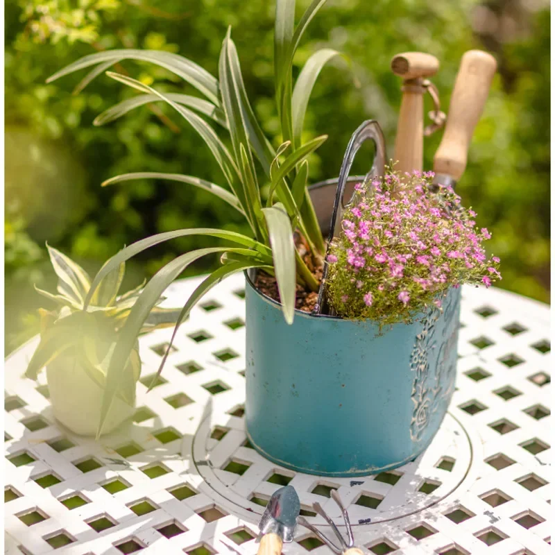 Blue Hanging Wall Planter Aged - Spider Plant Hanging 评论和价格