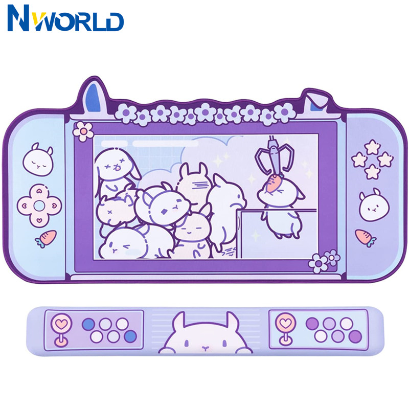 Large Kawaii Gaming Mouse Pad  - Tradescantia Purple 评论和价格