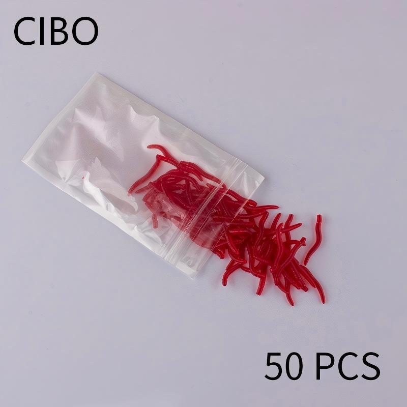 CIBO 50pcs-Artificial Red Worm - Aglaonema Red 评论和价格